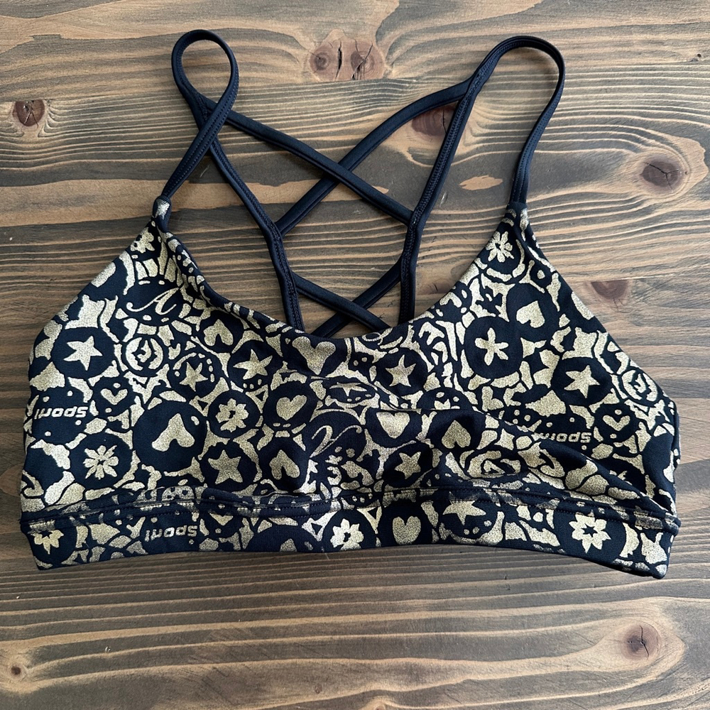 Women's Sporti Bikini Top Medium Black Gold Dynasty Mar Bella